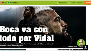 La reacción de la prensa argentina tras la oferta formal de Boca a Arturo Vidal