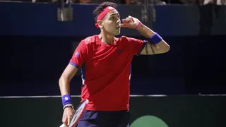 Alejandro Tabilo juega en el ATP de Buenos Aires ante el serbio Dusan Lajovic