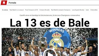 “La 13 es de Bale”: La reacción de la prensa española con el título de Real Madrid
