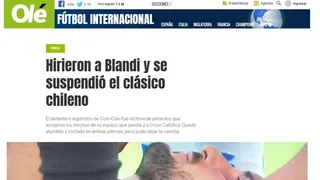 La reacción de medios argentinos por incidentes en el clásico y el impacto que recibió Blandi