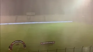 Amistoso entre Santiago Wanderers y Sarmiento en Uruguay fue suspendido por malas condiciones climáticas