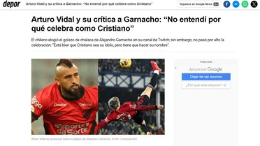 La critica de Arturo Vidal a Alejandro Garnacho tuvo repercusión a nivel internacional
