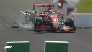 Sebastian Vettel se retiró del Gran Premio de Italia por falla en los frenos de su Ferrari
