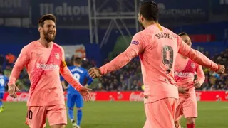 Messi y Luis Suárez comandaron la victoria de Barcelona sobre Getafe en la Liga española