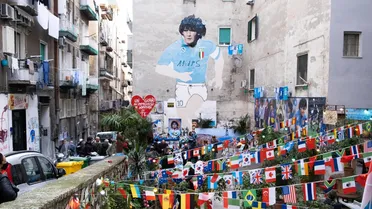 Santuario de Diego Maradona en Italia es uno de los principales lugares turísticos del país
