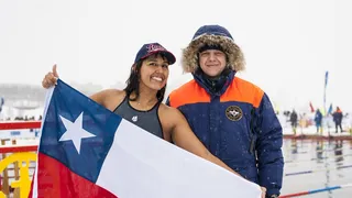 Bárbara Hernández ganó seis medallas en el Circuito Mundial de nado en aguas gélidas