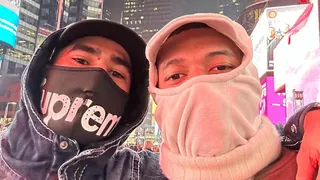 Kylian Mbappé y Achraf  Hakimi se “camuflaron” para pasear por las calles de Nueva York