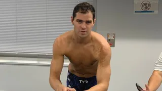 Nadador que no quiso vacunarse antes de los Juegos se negó a usar mascarilla