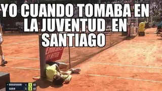 Los memes que dejó el porrazo de Cristian Garin en su duelo ante Ruusuvuori