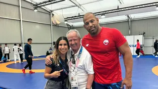 Le dio la “bendición”: Francisca Crovetto llegó a apoyar a Yasmani Acosta en su combate por el oro en París 2024