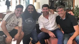 ¡Reunión de estrellas! Salas compartió una charla en Uruguay con Gallardo, Sorín y Francescoli