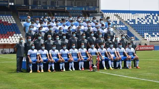 El plantel de Universidad Católica celebró el tricampeonato con la fotografía oficial