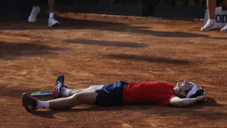 La celebración de Thiago Seyboth Wild al ganar su primer título ATP en Santiago