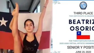 Chile quedó quinto en Panamericano de nado sincronizado que se hizo sin piscina y vía Zoom