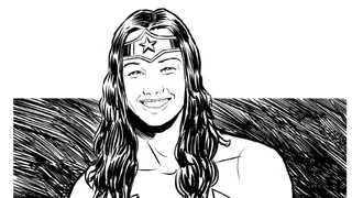 El dibujo de Christiane Endler como Wonder Woman que maravilló a sus seguidores
