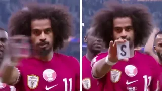 Afif festejó con un truco de magia el gol que dio la Copa Asia a Qatar