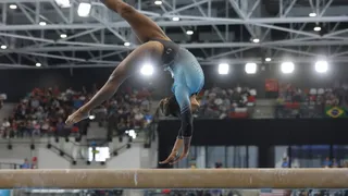 Rebeca Andrade mostró su jerarquía para ganar su segundo oro en Santiago 2023