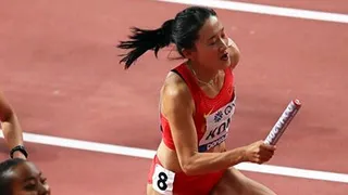 Atletas chinas protagonizaron increíble blooper en la final 4×100 femenina del Mundial