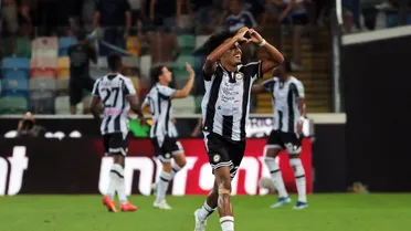 Damián Pizarro fue testigo del triunfo de Udinese sobre el Como