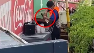 ¡Crimen! Vendedor fue detenido en un estadio por rellenar vasos de cerveza con agua