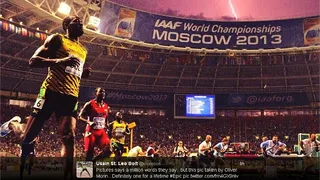 La historia de la foto que inmortalizó el triunfo de Usain Bolt en el Mundial de Moscú