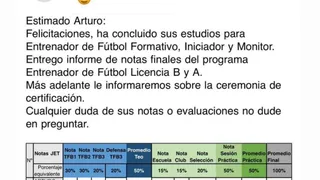 “Primer paso cumplido”: Arturo Vidal mostró sus destacadas calificaciones en curso de entrenador