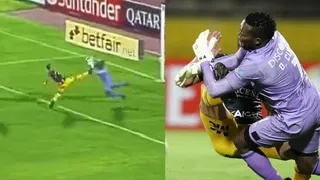 Arquero de la UC ecuatoriana sufrió profundo corte en el labio por brutal patada