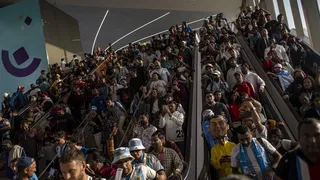 Hinchas argentinos colapsaron el metro de Doha previo a la final de Qatar 2022