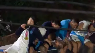 Messi y compañía pasaron un susto durante la llegada de la selección a Argentina