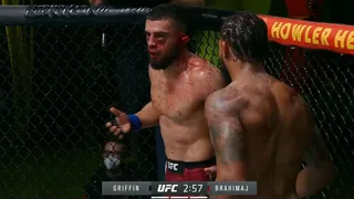 Imágenes sensibles: Ramiz Brahimaj terminó con la oreja desprendida en la UFC