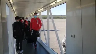 La llegada de Colo Colo a Uruguay para enfrentar a Peñarol por la Copa Libertadores