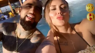 Las románticas vacaciones de Arturo Vidal y Sonia Isaza en Valle Nevado