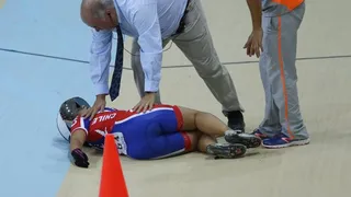 Las imágenes de la dura caída de Irene Aravena en ciclismo de pista