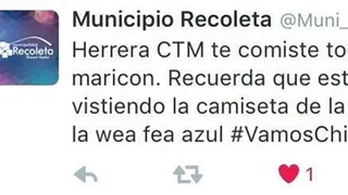 Municipio de Recoleta debió pedir disculpas por ofensivo tuit contra Johnny Herrera