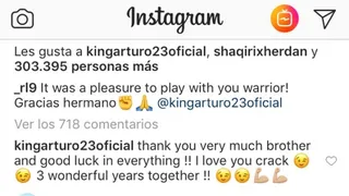 El agradecimiento de Lewandowski a Vidal: “¡Fue un placer jugar contigo, guerrero!”