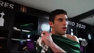 Kuscevic participó en la arenga de Palmeiras en la previa de la final de Copa Libertadores