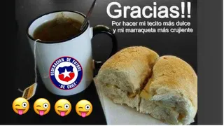 Vidal a la Roja: Gracias por hacer mi tecito más dulce y mi marraqueta más crujiente