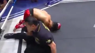 Noqueado: Luchador de muay thai sorprendió con una feroz patada en la cara a un árbitro