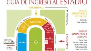 La guía de ingreso al Estadio Nacional para el Chile-Venezuela