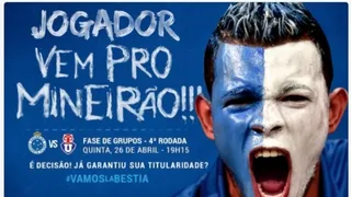 Hinchas de Cruzeiro hicieron irónica convocatoria de jugadores para el duelo con la U