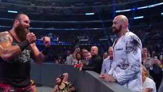 El tenso careo entre Tyson Fury y Braun Strowman en la WWE