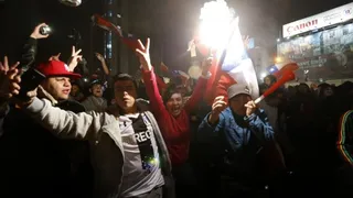 Así se celebró en Plaza Italia el paso de Chile a la final de Copa América