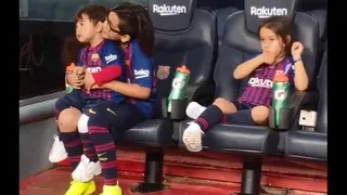Barcelona compartió tiernas imágenes de los hijos de Arturo Vidal antes del partido con Levante