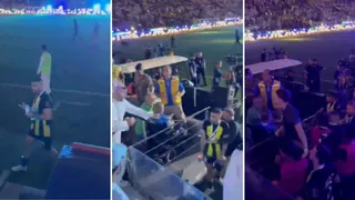 El equipo de Benzema: Hincha le pegó un latigazo a jugador de Al-Ittihad