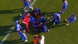Nicolás Ramírez se lesionó al minuto de partido en el Superclásico entre U de Chile y Colo Colo