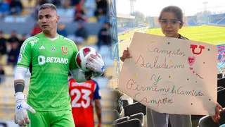 El noble gesto de Cristóbal Campos con pequeña hincha luego del triunfo de la U ante Huachipato