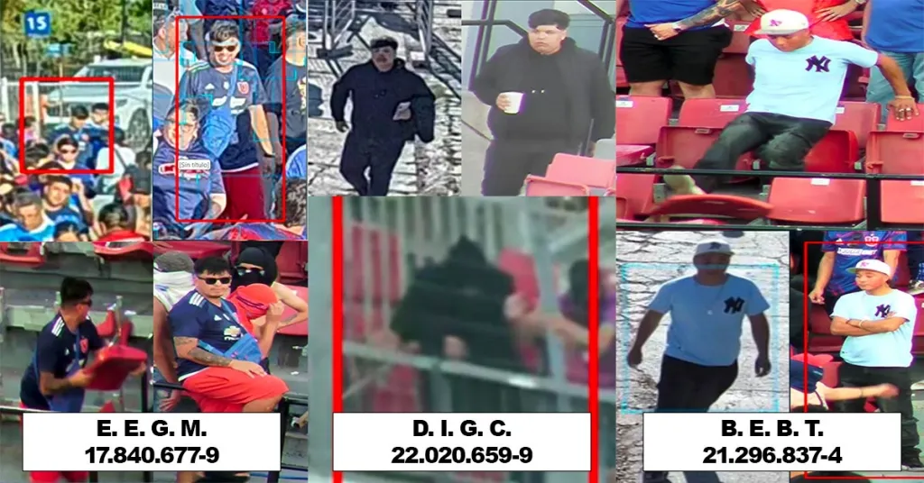Las fotos de los hinchas identificados / ©U de Chile.