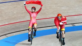 China conquistó el oro olímpico en la prueba de velocidad en ciclismo de pista