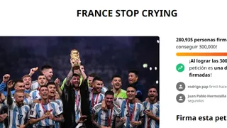 Hinchas argentinos juntan firmas para que “Francia deje de llorar” por la final de Qatar