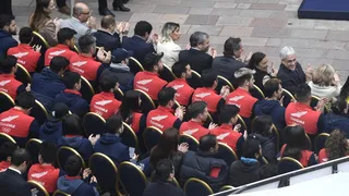 El Team Chile celebró histórica actuación en los Panamericanos en La Moneda